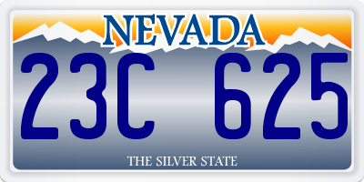 NV license plate 23C625