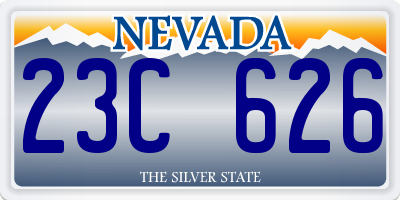 NV license plate 23C626