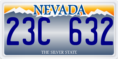 NV license plate 23C632