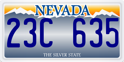 NV license plate 23C635