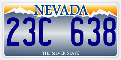 NV license plate 23C638