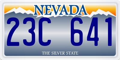 NV license plate 23C641