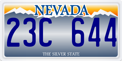 NV license plate 23C644