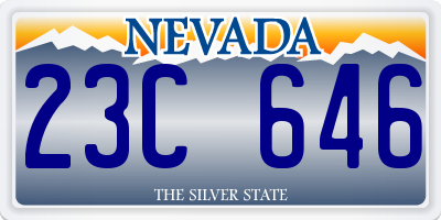 NV license plate 23C646