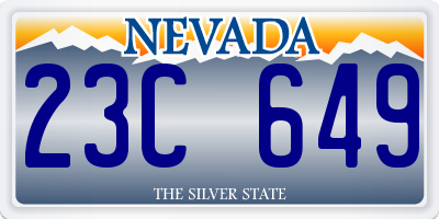 NV license plate 23C649