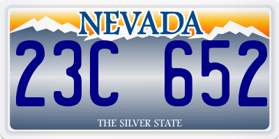NV license plate 23C652