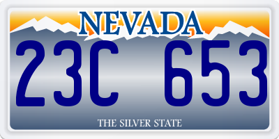 NV license plate 23C653