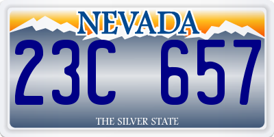 NV license plate 23C657