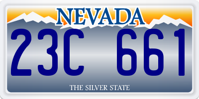 NV license plate 23C661