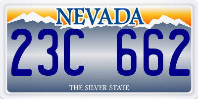 NV license plate 23C662