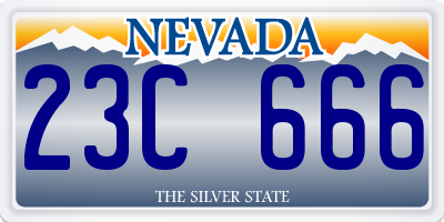 NV license plate 23C666