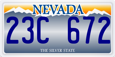 NV license plate 23C672