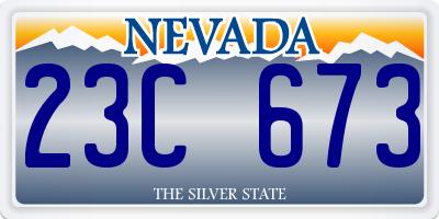 NV license plate 23C673