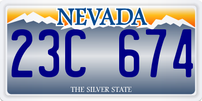 NV license plate 23C674