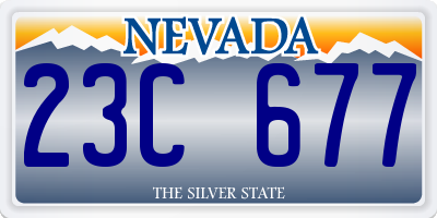 NV license plate 23C677