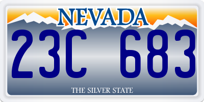 NV license plate 23C683