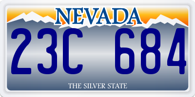 NV license plate 23C684