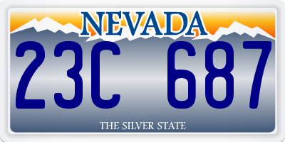 NV license plate 23C687