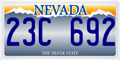 NV license plate 23C692