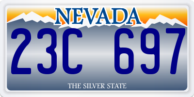 NV license plate 23C697