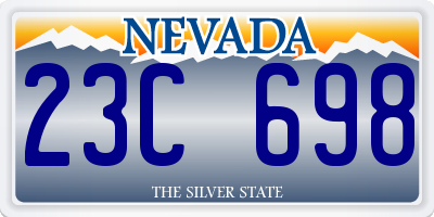 NV license plate 23C698