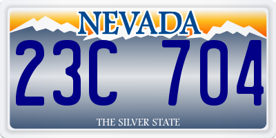 NV license plate 23C704