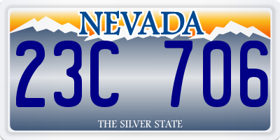 NV license plate 23C706