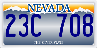 NV license plate 23C708