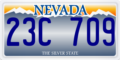 NV license plate 23C709