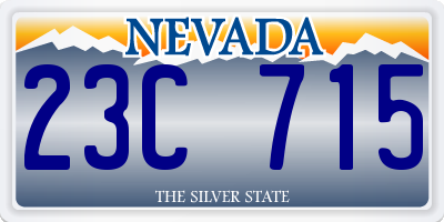 NV license plate 23C715