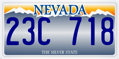 NV license plate 23C718