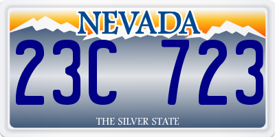 NV license plate 23C723