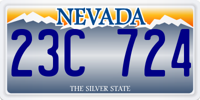 NV license plate 23C724