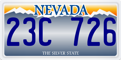 NV license plate 23C726