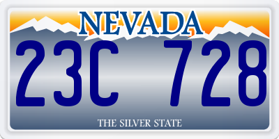 NV license plate 23C728