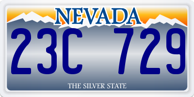 NV license plate 23C729