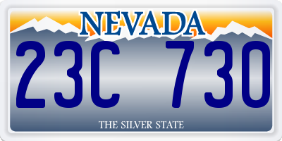 NV license plate 23C730