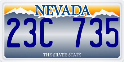 NV license plate 23C735