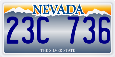 NV license plate 23C736
