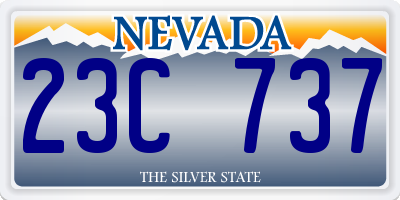 NV license plate 23C737