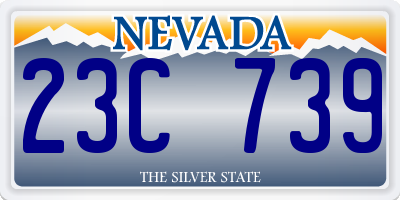 NV license plate 23C739