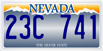 NV license plate 23C741