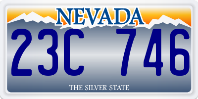 NV license plate 23C746