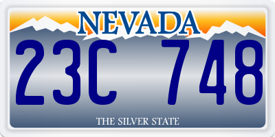 NV license plate 23C748