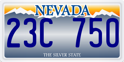 NV license plate 23C750