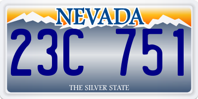 NV license plate 23C751