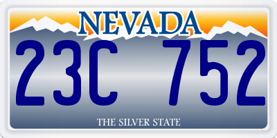 NV license plate 23C752