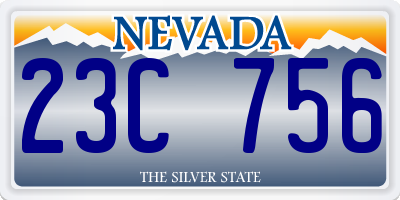 NV license plate 23C756