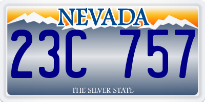 NV license plate 23C757