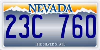 NV license plate 23C760